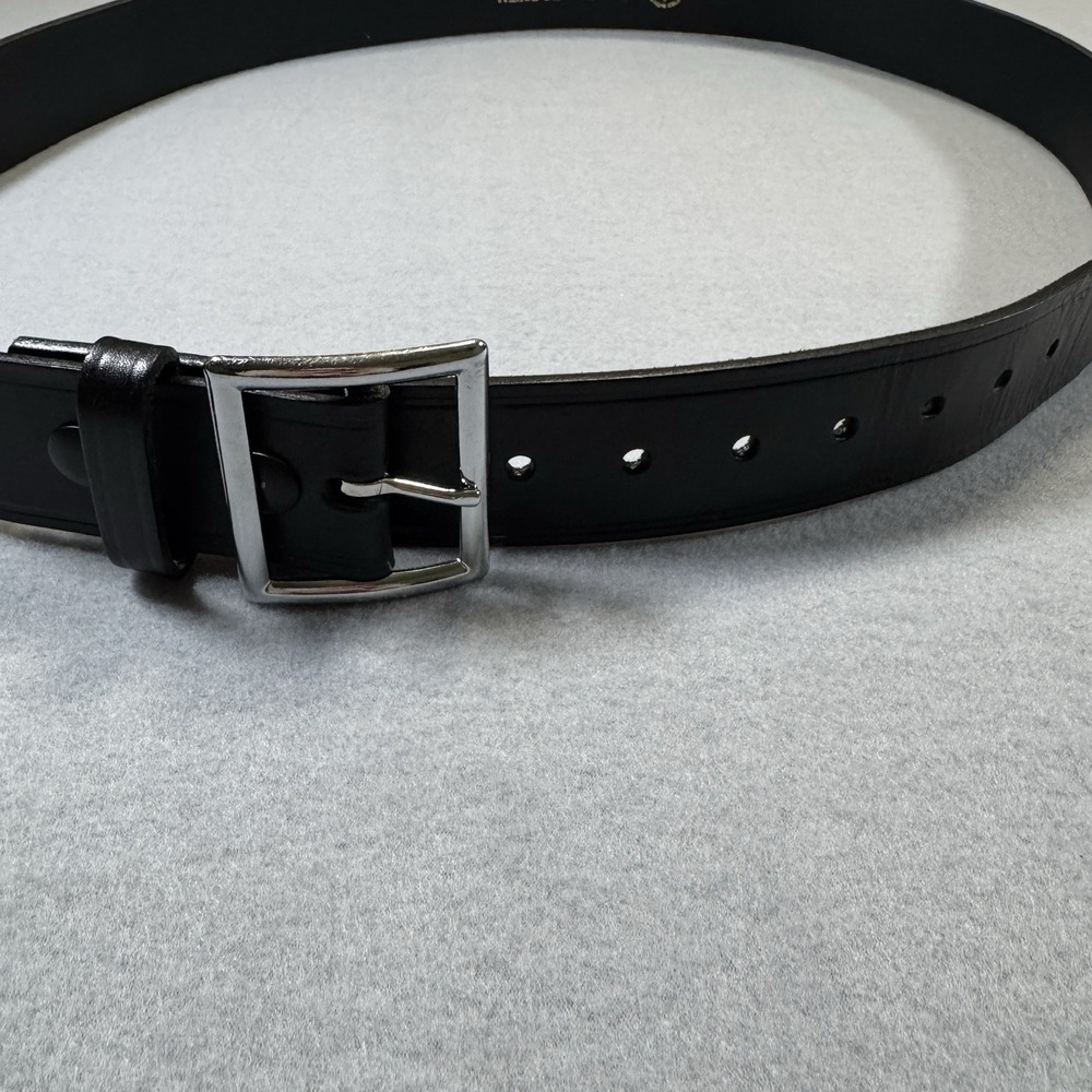 Carbone Genuine Leather Black Belt Size 48 Made in USA Classic Dress Casual